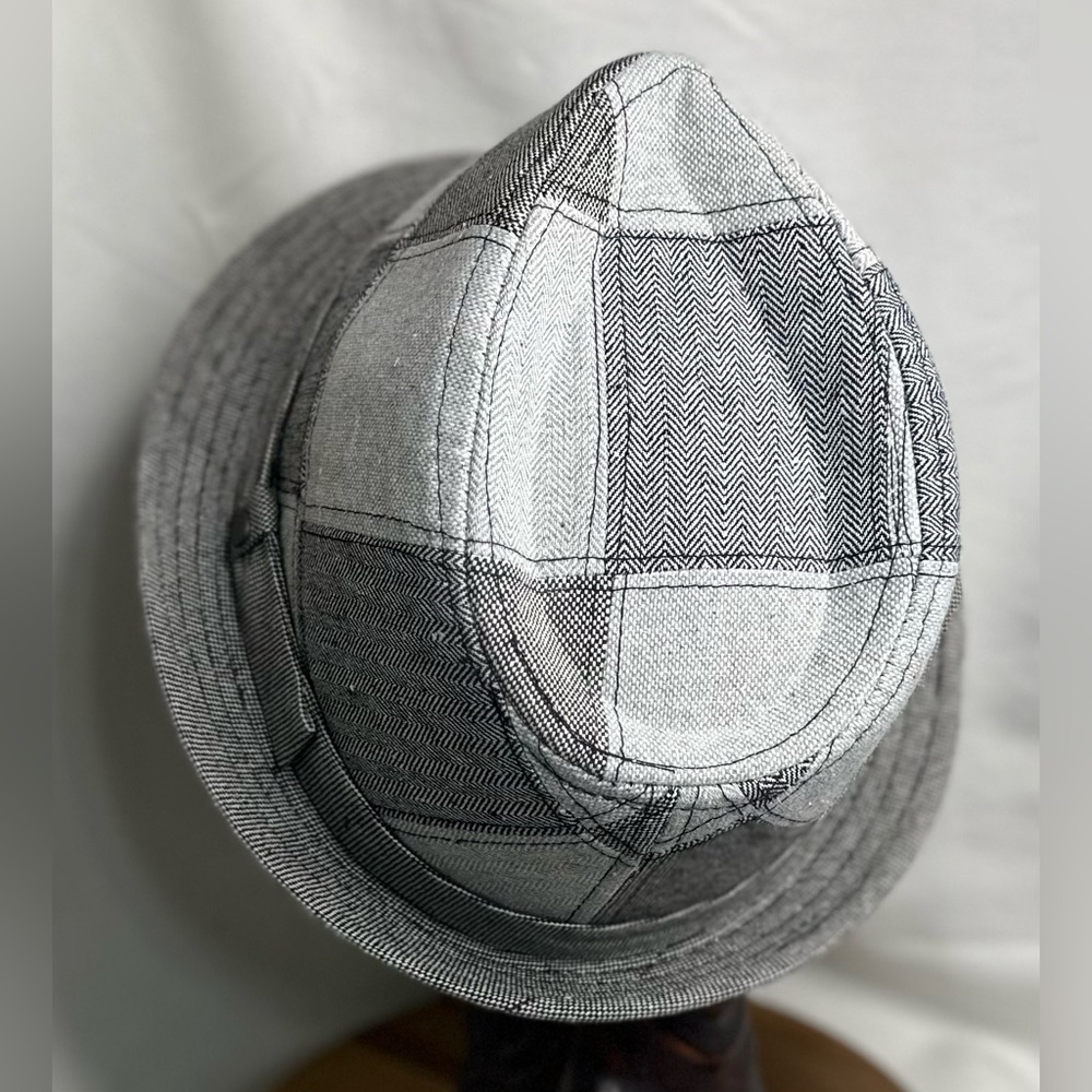 Stetson Hat Size Medium Stylish Gray Patchwork Fe… - image 3